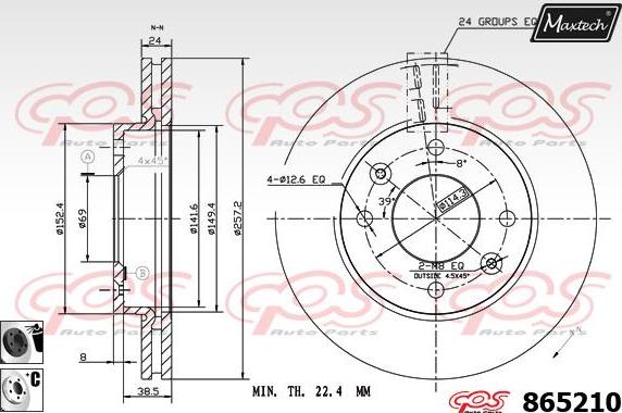 Maxtech 72943001 - Pistone, Pinza freno autozon.pro