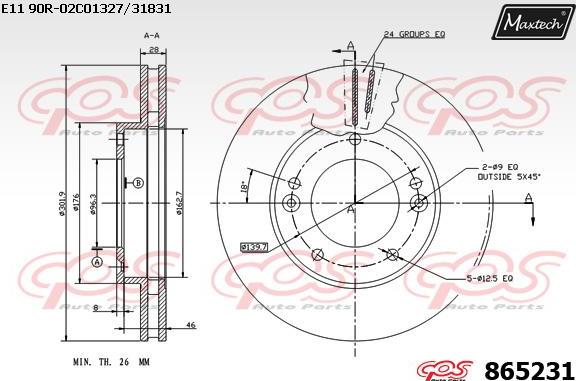 Maxtech 72943010 - Pistone, Pinza freno autozon.pro