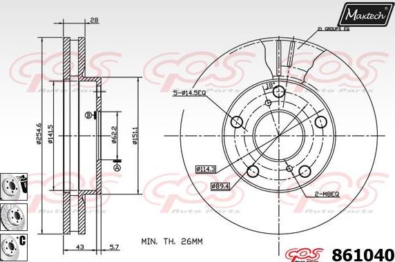 Maxtech 853088 - Discofreno autozon.pro