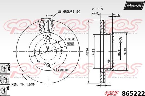 Maxtech 72942007 - Pistone, Pinza freno autozon.pro