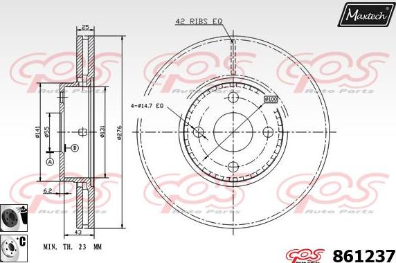 Maxtech 72942011 - Pistone, Pinza freno autozon.pro