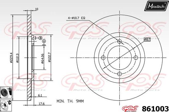 Maxtech 72942018 - Pistone, Pinza freno autozon.pro