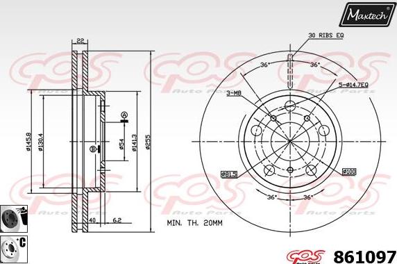 Maxtech 72942022 - Pistone, Pinza freno autozon.pro