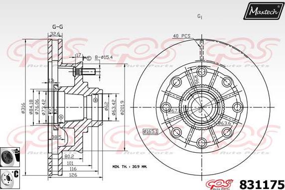 Maxtech 72954064 - Pistone, Pinza freno autozon.pro