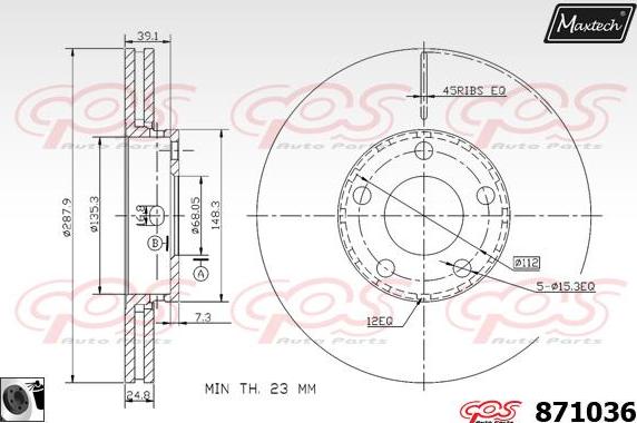 Maxtech 72954006 - Pistone, Pinza freno autozon.pro