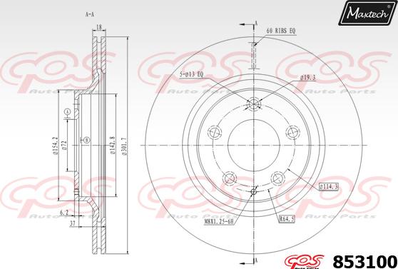 Maxtech 72954008 - Pistone, Pinza freno autozon.pro