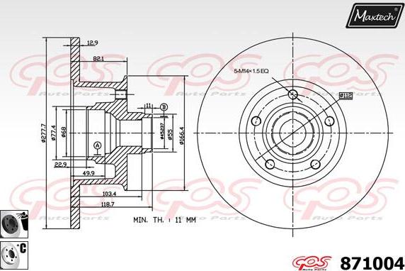 Maxtech 72954007 - Pistone, Pinza freno autozon.pro