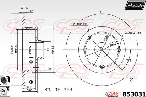 Maxtech 72954015 - Pistone, Pinza freno autozon.pro