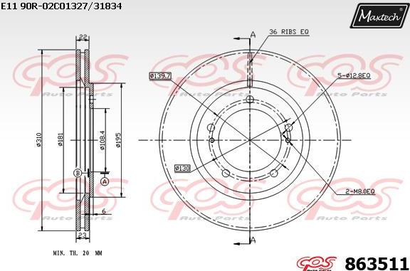 Maxtech 72954016 - Pistone, Pinza freno autozon.pro