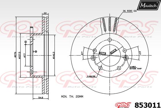 Maxtech 72954033 - Pistone, Pinza freno autozon.pro