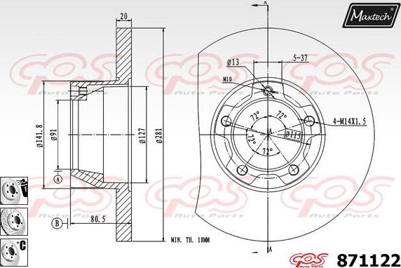 Maxtech 72954038 - Pistone, Pinza freno autozon.pro