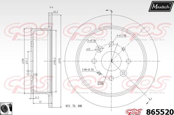 Maxtech 72954028 - Pistone, Pinza freno autozon.pro