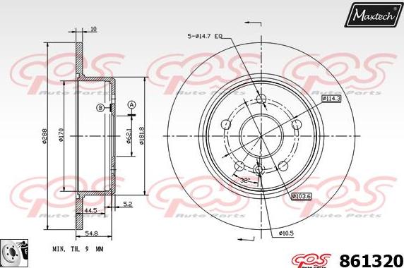 Maxtech 72954074 - Pistone, Pinza freno autozon.pro