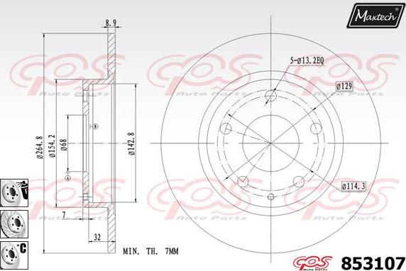 Maxtech 72951003 - Pistone, Pinza freno autozon.pro