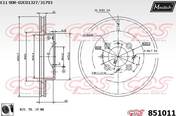 Maxtech 72951007 - Pistone, Pinza freno autozon.pro