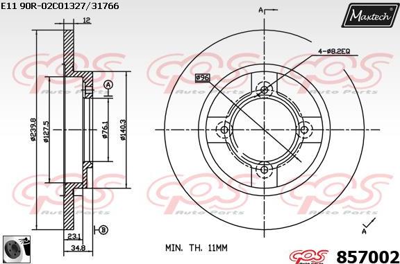 Maxtech 72952004 - Pistone, Pinza freno autozon.pro