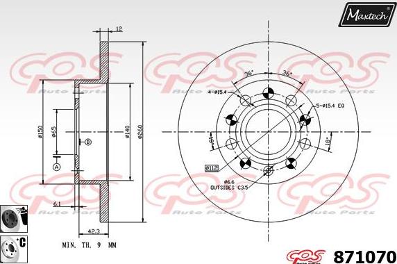 Maxtech 72952003 - Pistone, Pinza freno autozon.pro