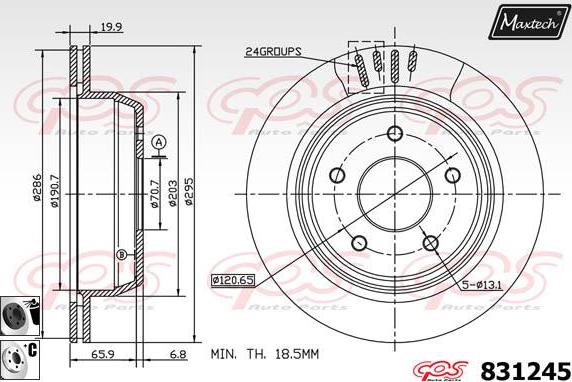 Maxtech 72957042 - Pistone, Pinza freno autozon.pro