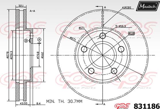 Maxtech 72957050 - Pistone, Pinza freno autozon.pro