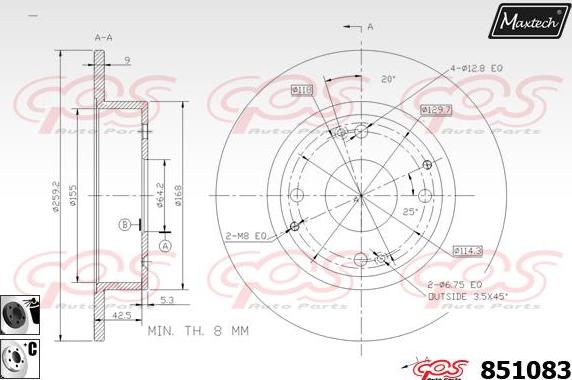 Maxtech 72957006 - Pistone, Pinza freno autozon.pro