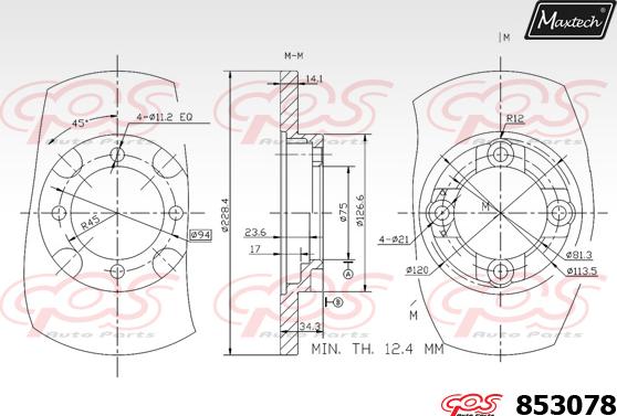 Maxtech 72957003 - Pistone, Pinza freno autozon.pro