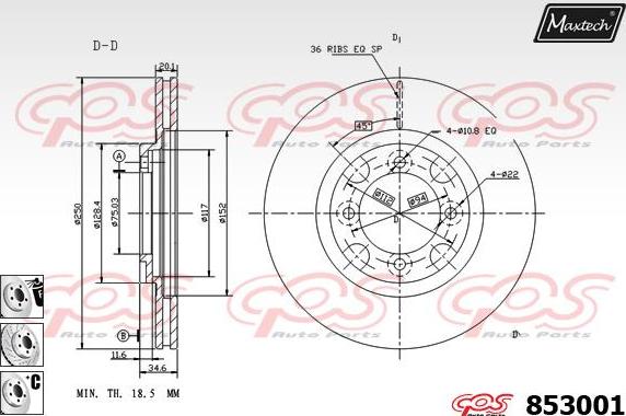 Maxtech 72957019 - Pistone, Pinza freno autozon.pro