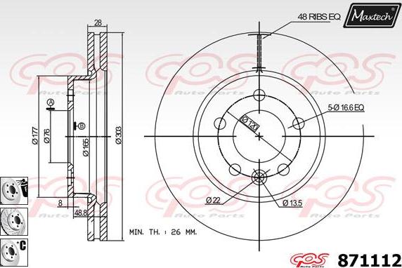 Maxtech 72957011 - Pistone, Pinza freno autozon.pro