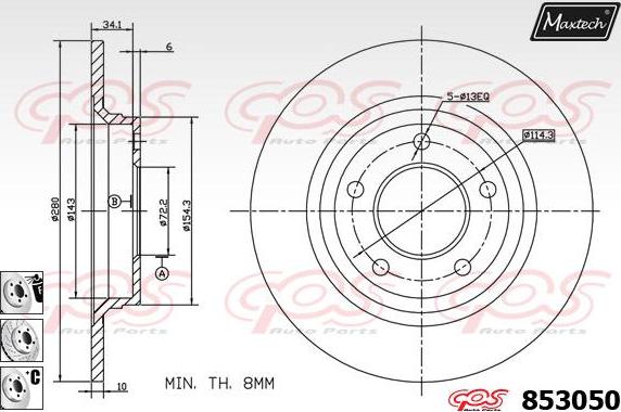 Maxtech 72957035 - Pistone, Pinza freno autozon.pro