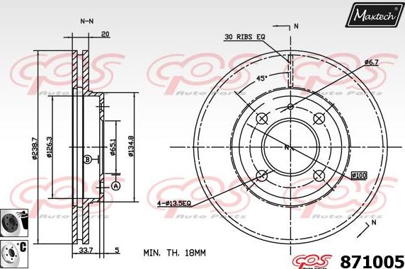 Maxtech 72957030 - Pistone, Pinza freno autozon.pro