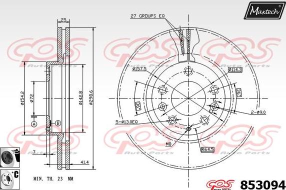 Maxtech 72957028 - Pistone, Pinza freno autozon.pro