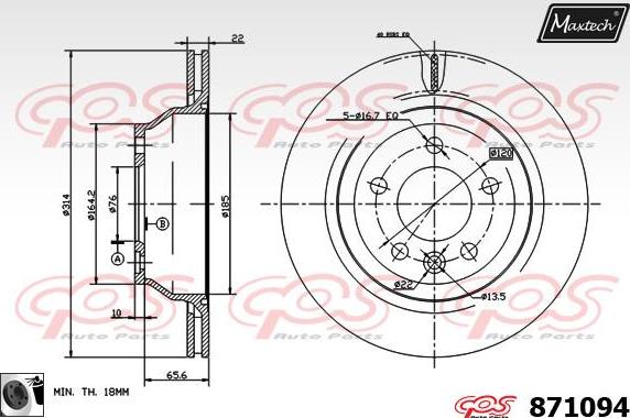 Maxtech 72957027 - Pistone, Pinza freno autozon.pro