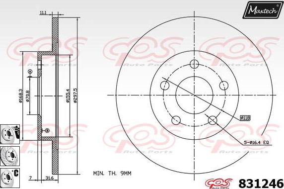 Maxtech 72966004 - Pistone, Pinza freno autozon.pro