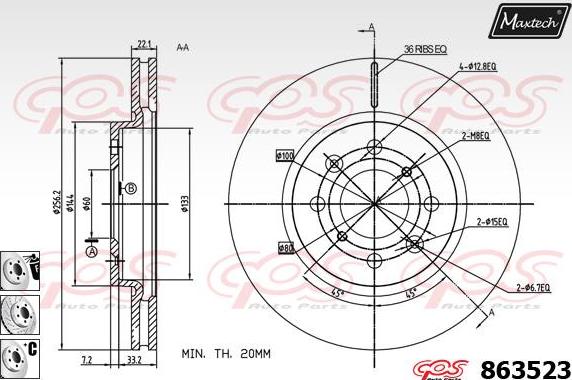 Maxtech 72967001 - Pistone, Pinza freno autozon.pro