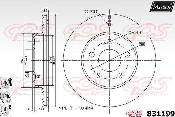 Maxtech 72960043 - Pistone, Pinza freno autozon.pro