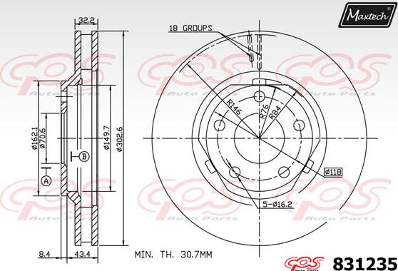 Maxtech 72960051 - Pistone, Pinza freno autozon.pro