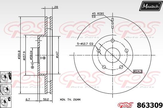 Maxtech 831212 - Discofreno autozon.pro