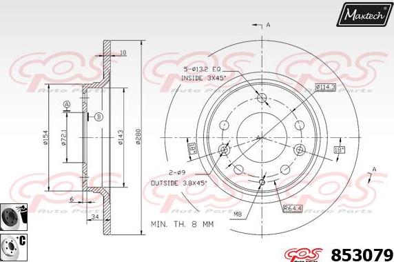 Maxtech 72960002 - Pistone, Pinza freno autozon.pro