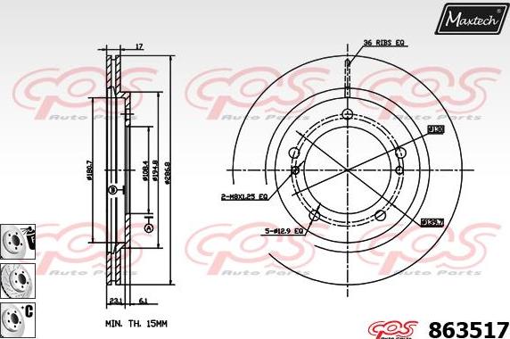 Maxtech 72960018 - Pistone, Pinza freno autozon.pro