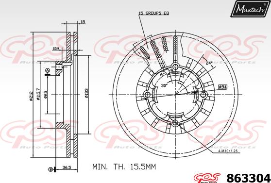 Maxtech 72960017 - Pistone, Pinza freno autozon.pro