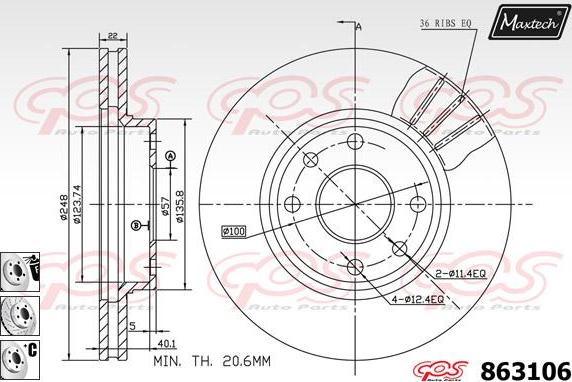 Maxtech 72960021 - Pistone, Pinza freno autozon.pro