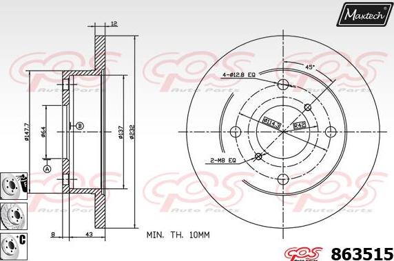 Maxtech 72960028 - Pistone, Pinza freno autozon.pro