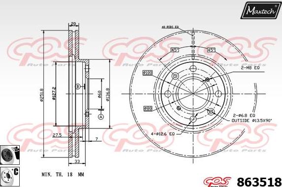 Maxtech 72961001 - Pistone, Pinza freno autozon.pro