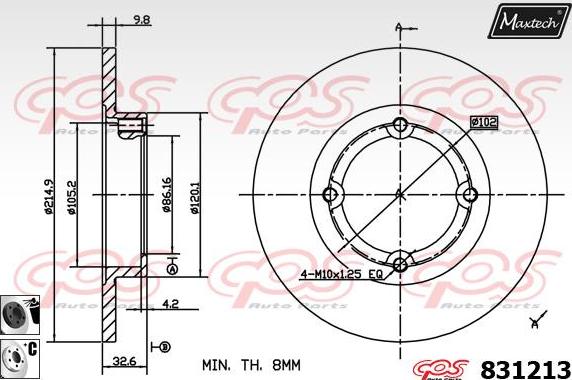 Maxtech 72968007 - Pistone, Pinza freno autozon.pro