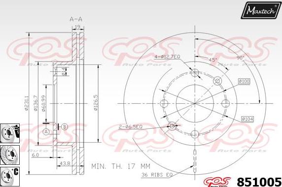 Maxtech 72934018 - Pistone, Pinza freno autozon.pro