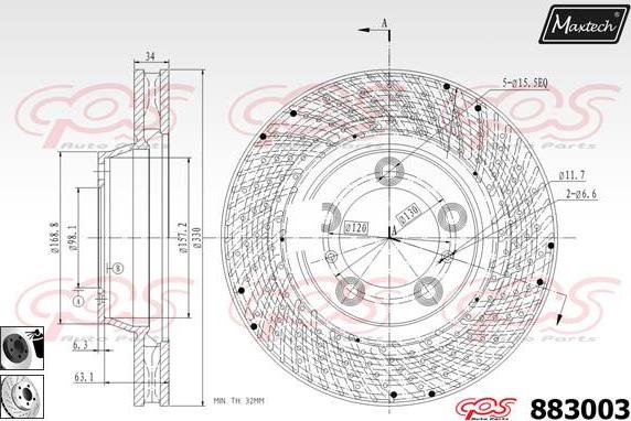 Maxtech 72934038 - Pistone, Pinza freno autozon.pro