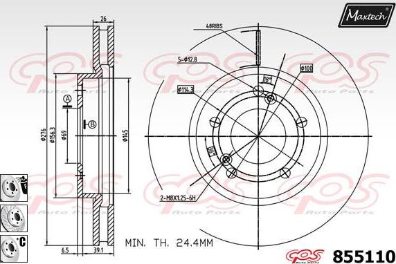 Maxtech 863511 - Discofreno autozon.pro