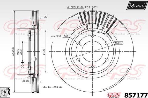 Maxtech 72935008 - Pistone, Pinza freno autozon.pro