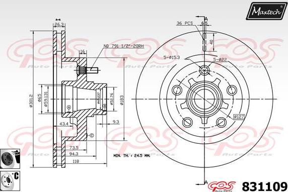 Maxtech 72935015 - Pistone, Pinza freno autozon.pro