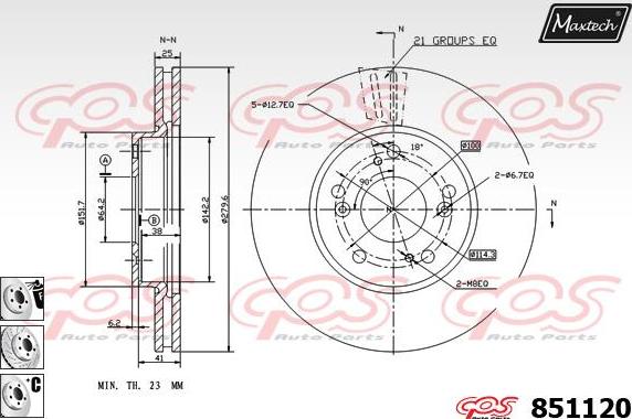 Maxtech 72935012 - Pistone, Pinza freno autozon.pro