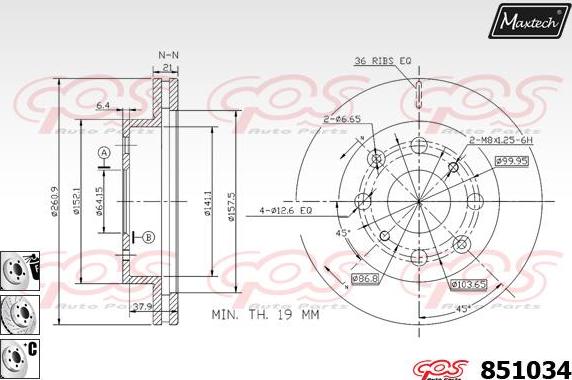 Maxtech 72936007 - Pistone, Pinza freno autozon.pro